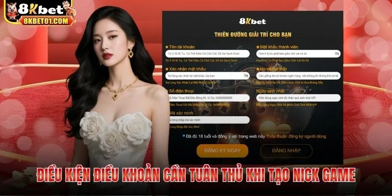 Điều kiện điều khoản cần tuân thủ khi tạo nick game